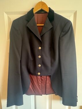 Cavallo Horse Riding Equestrian Show Jacket, Dark Navy, Size 12
